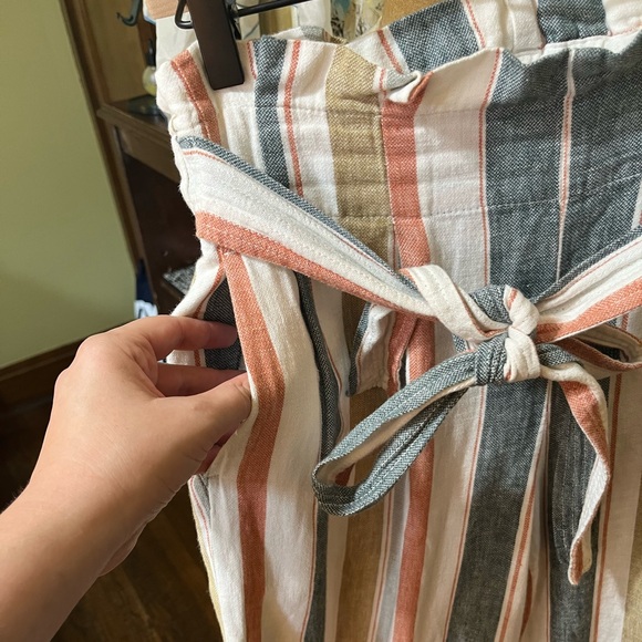 Madewell linen blend paper bag waist pants EUC M - Picture 4 of 6